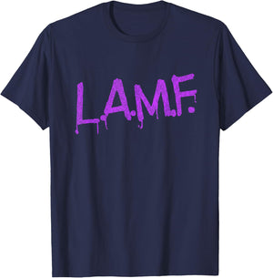 L.A.M.F. lamf punk rock retro debbie funtime summer camp T-Shirt - T-Shirt | Navy