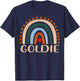 Goldie Name Personalized Funny Women Rainbow Goldie T-Shirt - T-Shirt | Navy