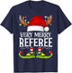 Very Merry X-Mas Referee Matching Christmas T-Shirt - T-Shirt | Navy