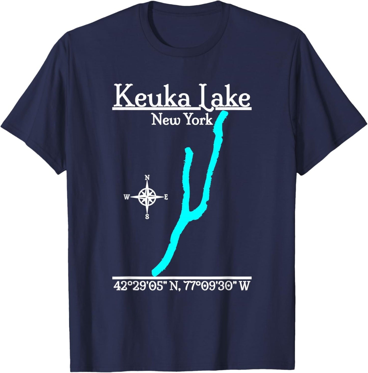 Keuka Lake, New York T-Shirt - T-Shirt | Navy