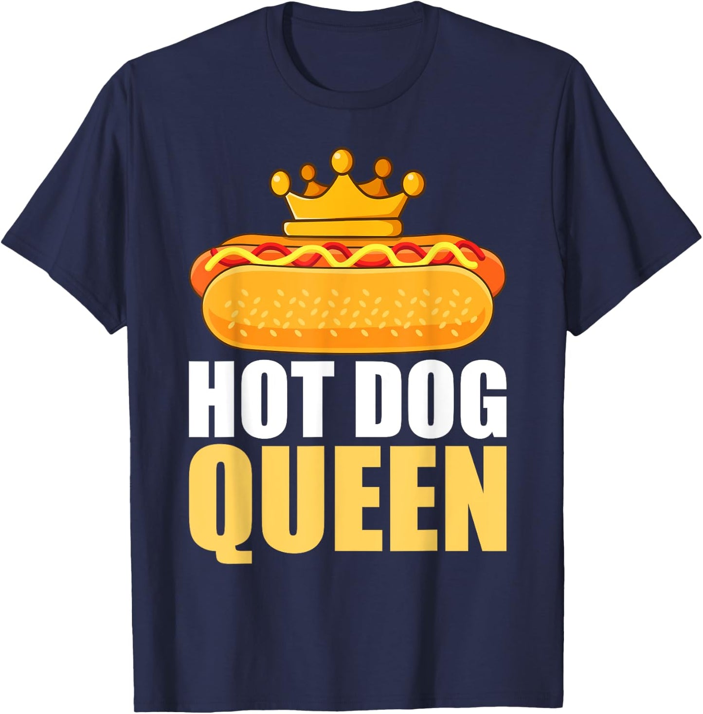 Funny Hot Dog Girls Grilled Wiener Sausage Buns T-Shirt - T-Shirt | Navy
