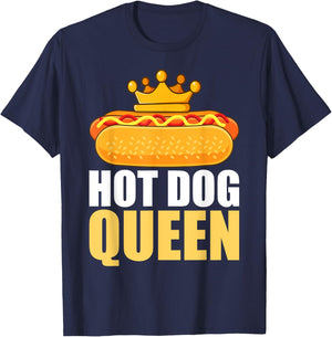 Funny Hot Dog Girls Grilled Wiener Sausage Buns T-Shirt - T-Shirt | Navy