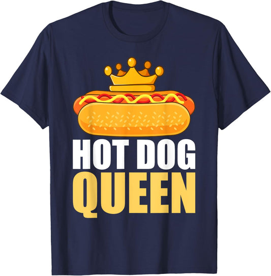 Funny Hot Dog Girls Grilled Wiener Sausage Buns T-Shirt - T-Shirt | Navy