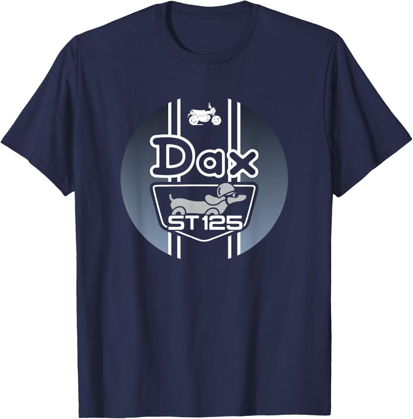 Dax ST125 Grey Graphic T-Shirt - T-Shirt | Navy