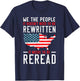 It Doesn't Need To Be Rewritten Needs To Be Reread USA Flag T-Shirt - T-Shirt | Navy