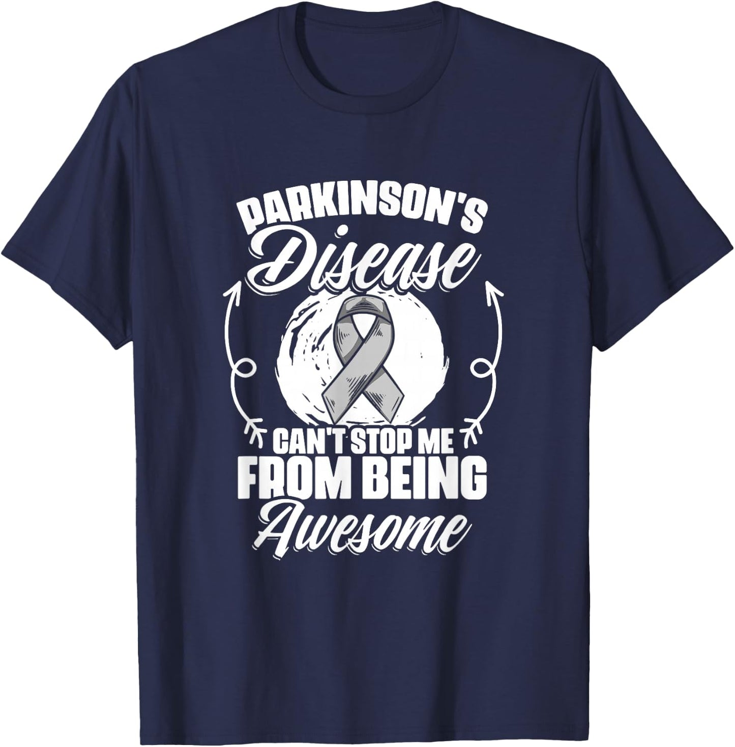 Being Awesome PD Patients Parkinson's Disease Warrior T-Shirt - T-Shirt | Navy