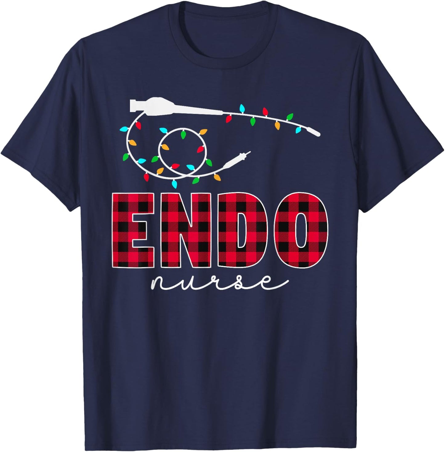 Endoscopy Endo Nurse Christmas T-Shirt - T-Shirt | Navy