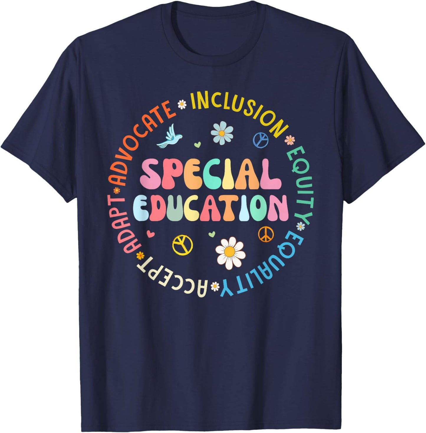 Special Education Back To School Teacher T-Shirt - T-Shirt | Navy