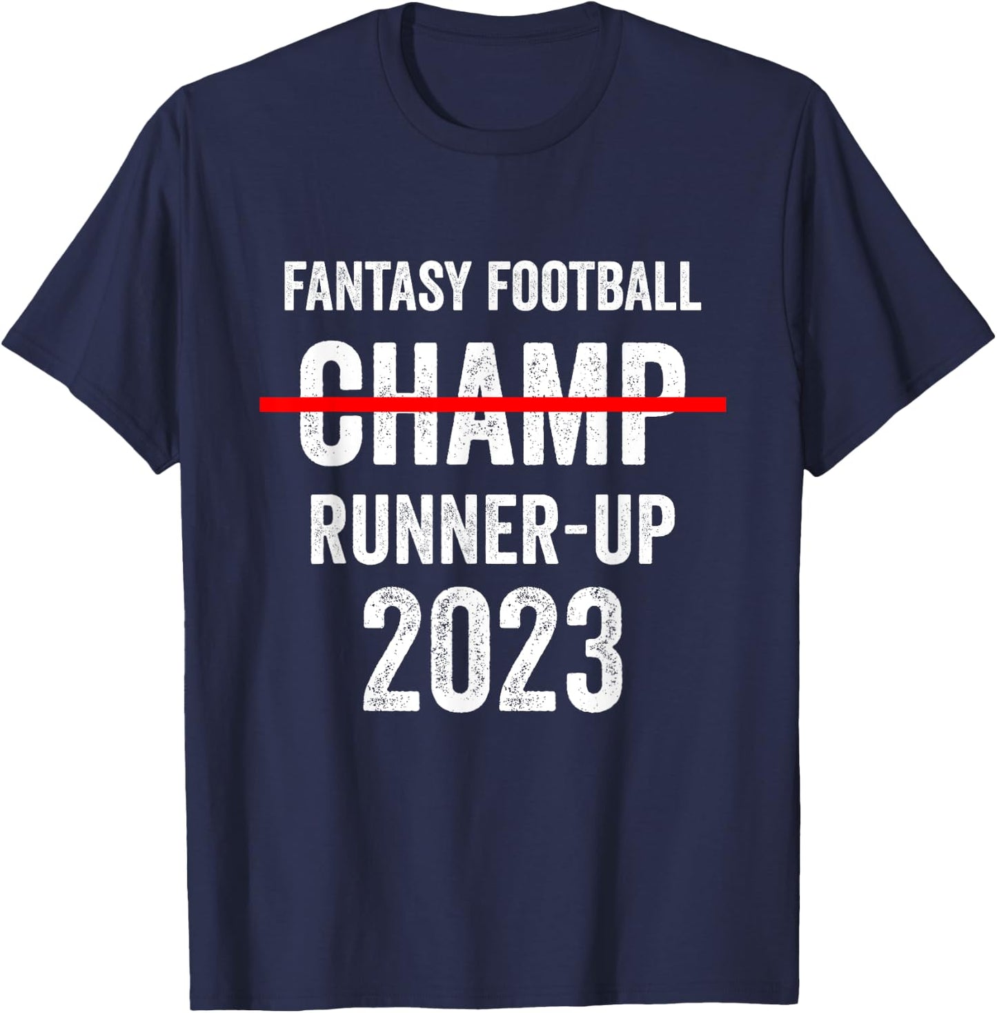 Fantasy Football 2023 League Runner-Up, 2023 FFL 2nd Place T-Shirt - T-Shirt | Navy