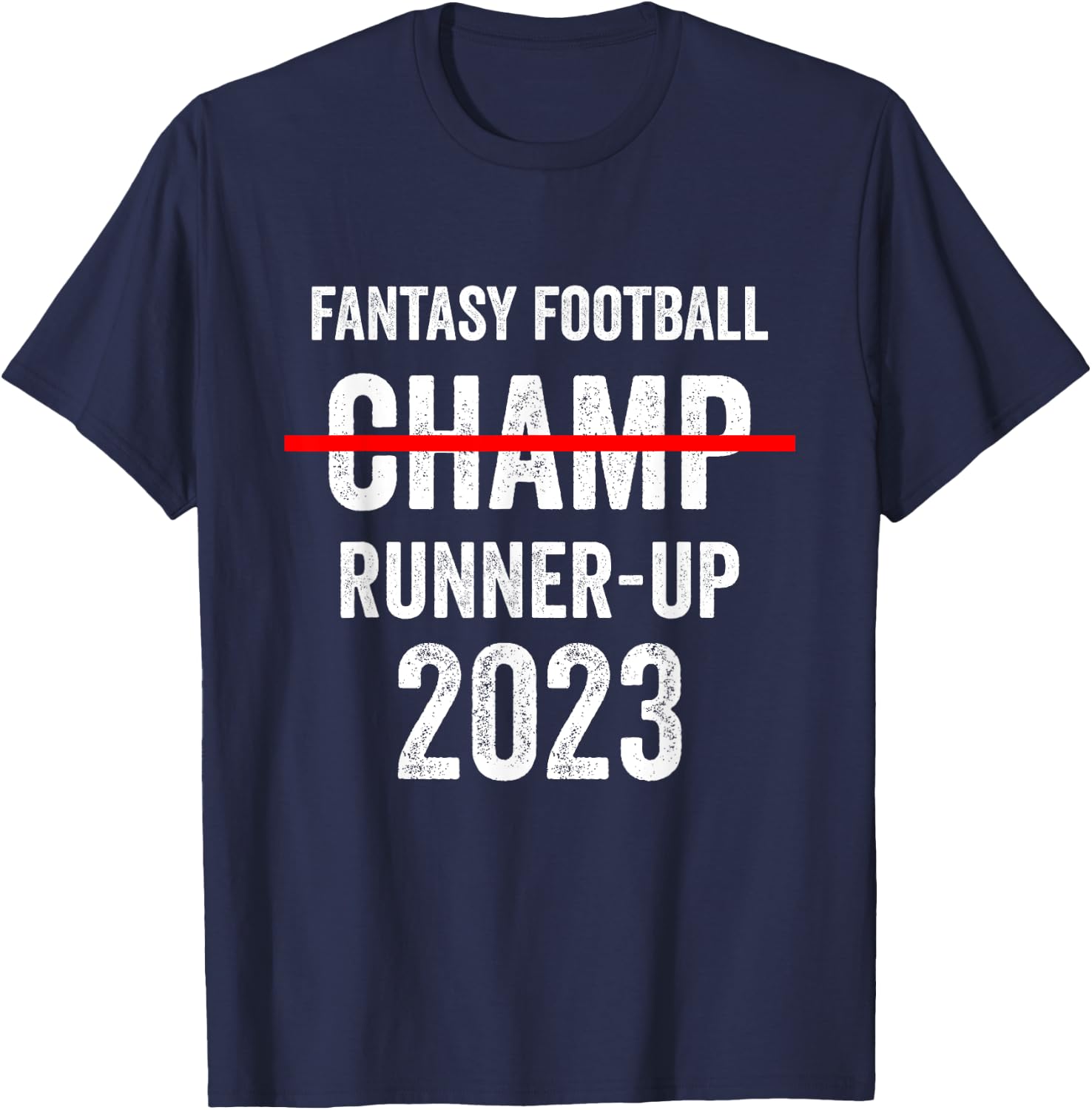 Fantasy Football 2023 League Runner-Up, 2023 FFL 2nd Place T-Shirt - T-Shirt | Navy