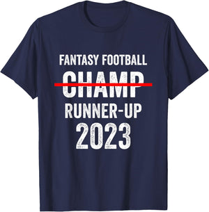 Fantasy Football 2023 League Runner-Up, 2023 FFL 2nd Place T-Shirt - T-Shirt | Navy