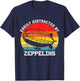 Retro Zeppelin 70s 80s Dirigible Airship Zepelin Zepplin T-Shirt - T-Shirt | Navy