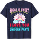 Unicorn rainbow - I love you more than a unicorn fart! T-Shirt - T-Shirt | Navy