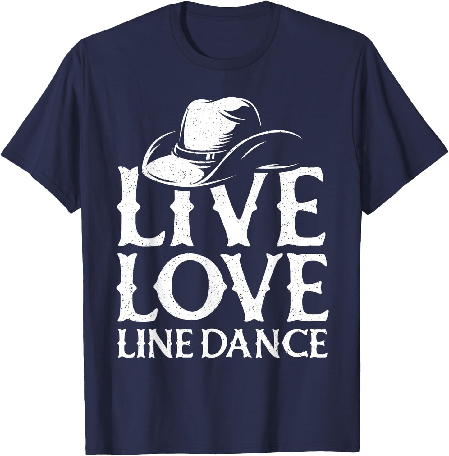Line Dancing Art Men Western Line Dance Dancer T-Shirt - T-Shirt | Navy