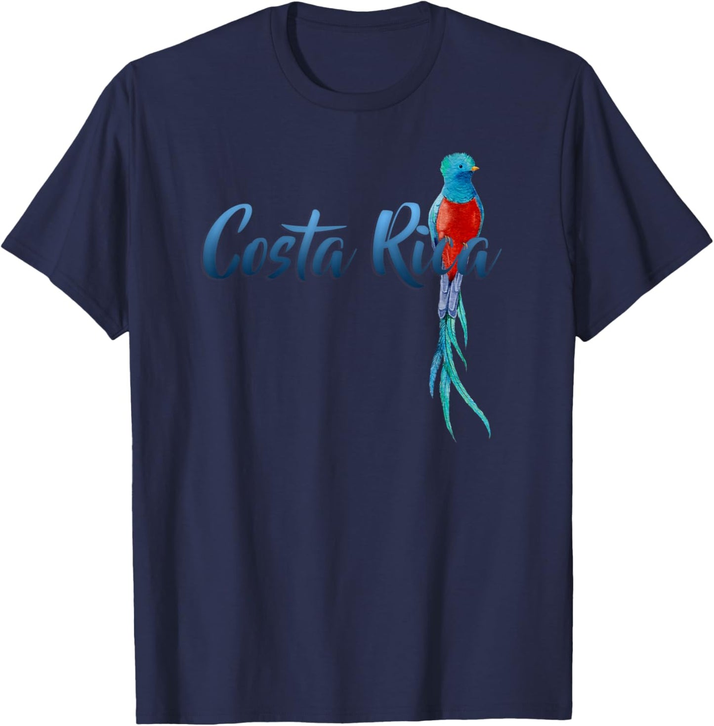 Costa Rica Quetzal Ornithologist Eco-Tourist Rainforest Bird T-Shirt - T-Shirt | Navy