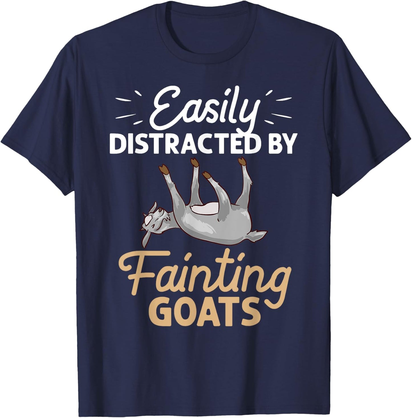 Fainting Goat Funny Tennessee Myotonic Goats T-Shirt - T-Shirt | Navy