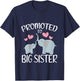 Cute Elephant Promoted To Big Sister Pregnancy Announcement T-Shirt - T-Shirt | Navy