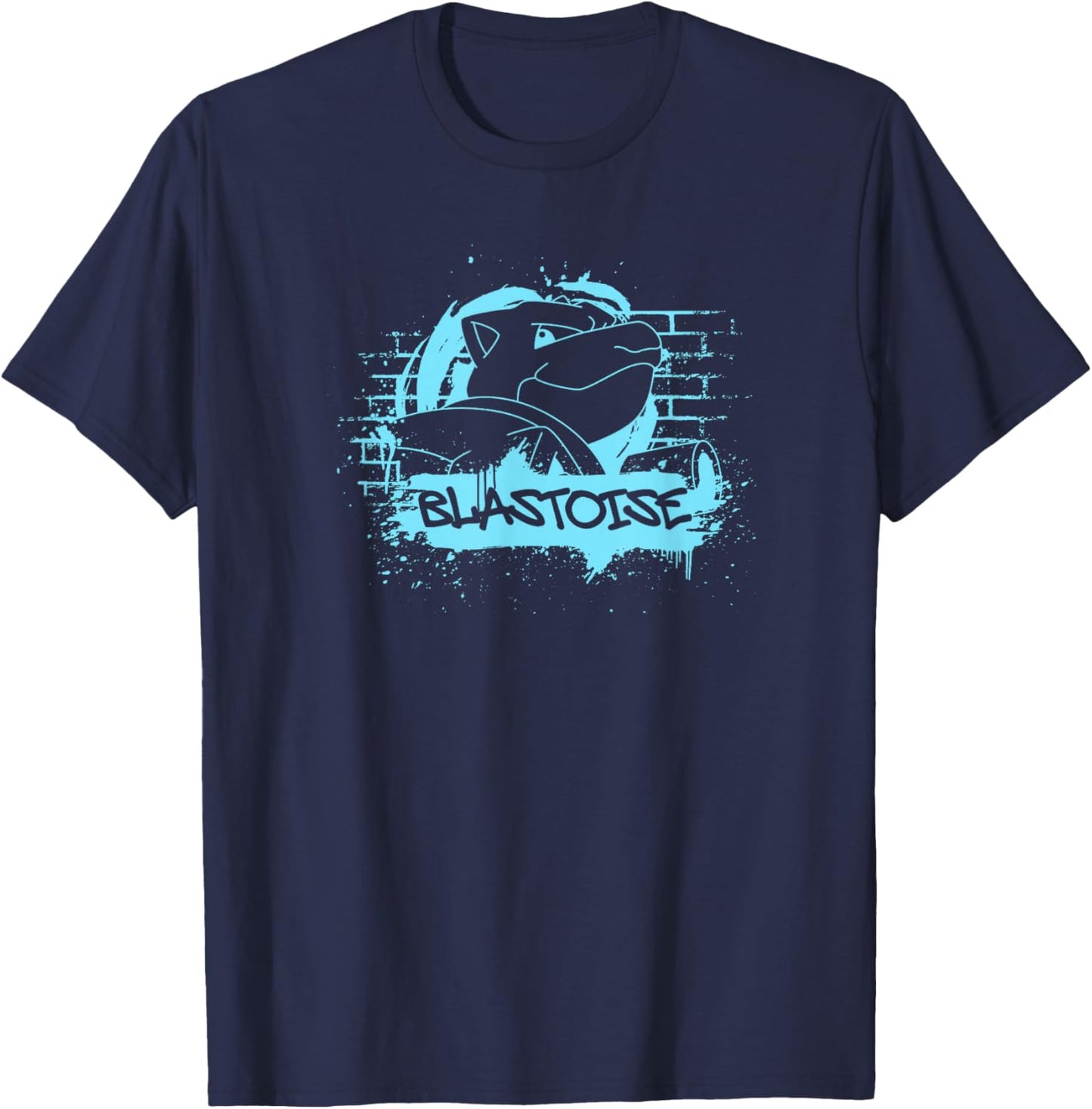 Pokémon Blastoise Blue Street Art Graffiti Logo T-Shirt - T-Shirt | Navy