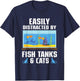 Easily Distracted By Fish Tanks & Cats Aquarium Aquarist T-Shirt - T-Shirt | Navy