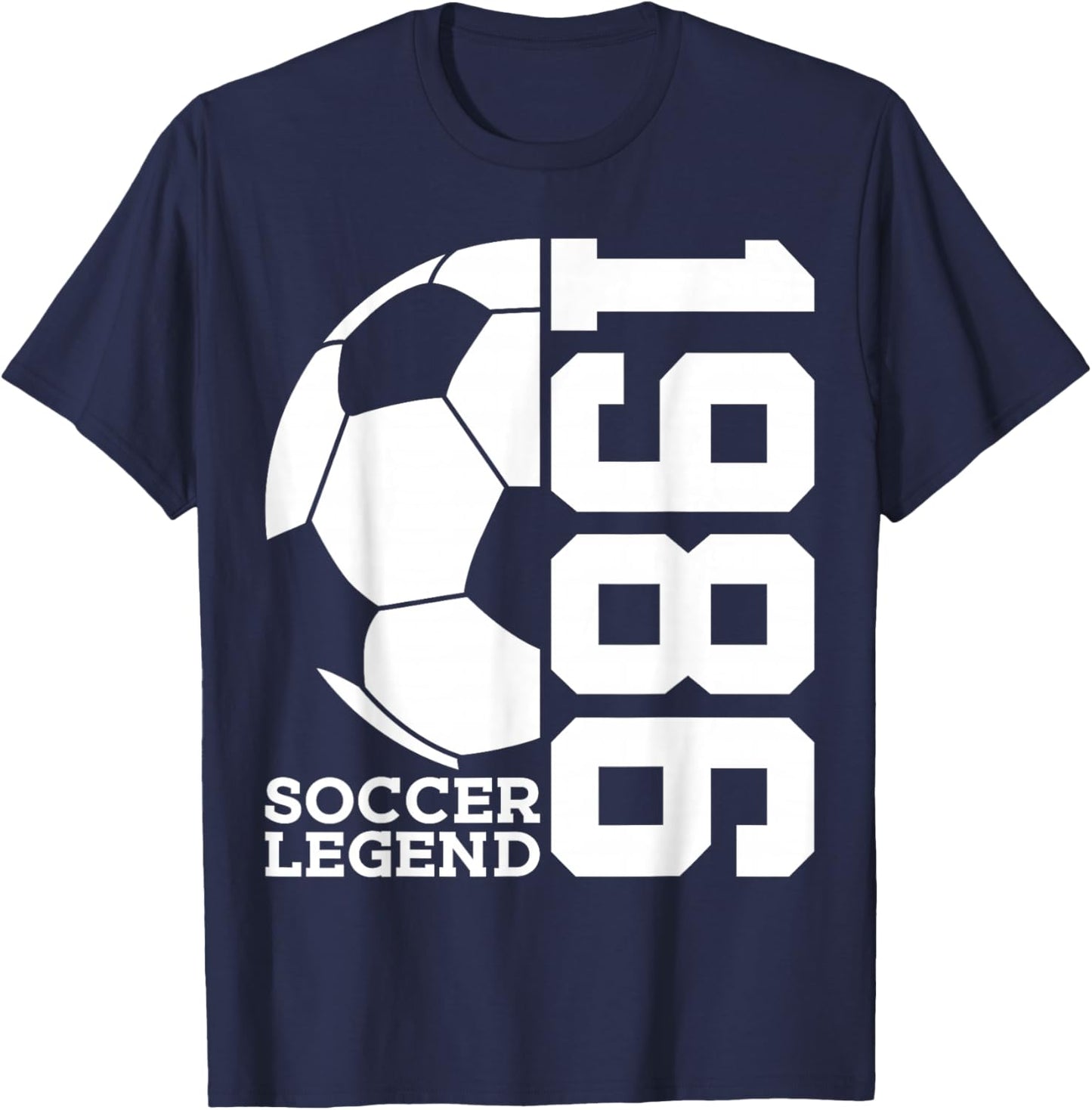 Soccer 40th Birthday Soccer Legend 1986 T-Shirt - T-Shirt | Navy