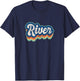 River First Name Boy Vintage Style 70s 80s Personalized T-Shirt - T-Shirt | Navy