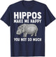 Funny Hippo Design Women Kids Hippopotamus Lovers T-Shirt - T-Shirt | Navy