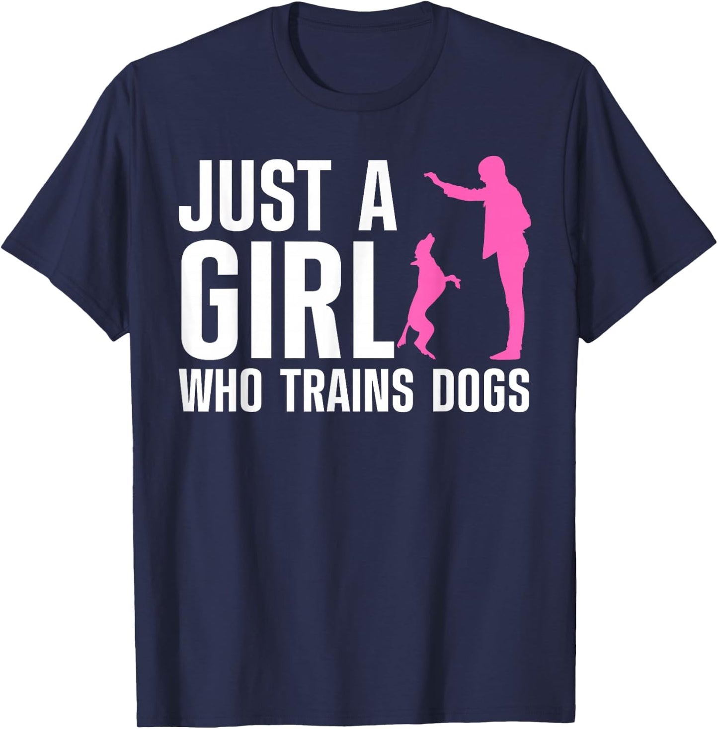 Cute Dog Trainer Girls Training Dog Lover Owner T-Shirt - T-Shirt | Navy