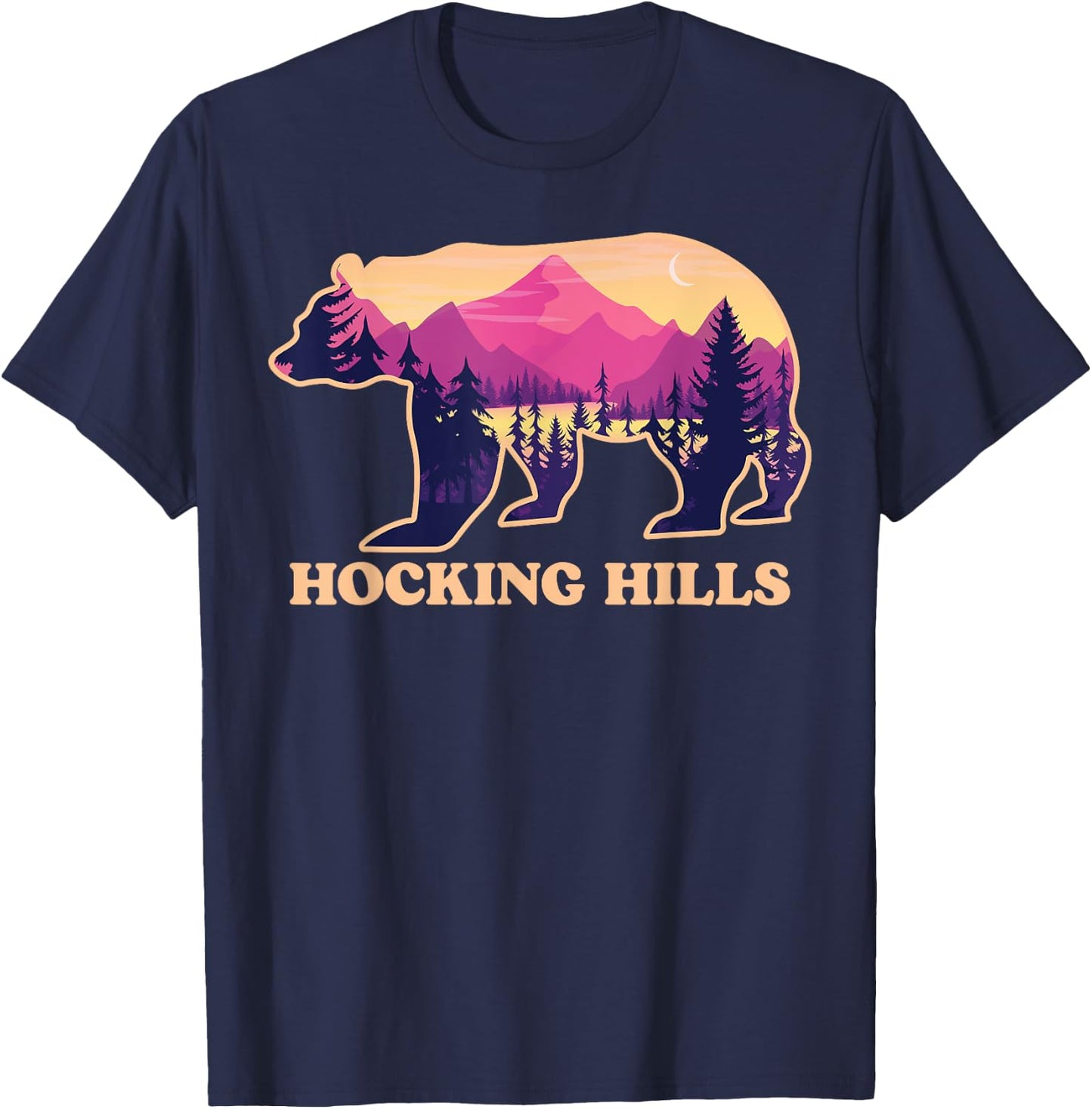 Bear Hocking Hills State Park Ohio OH Canoe Kayak Souvenirs T-Shirt - T-Shirt | Navy