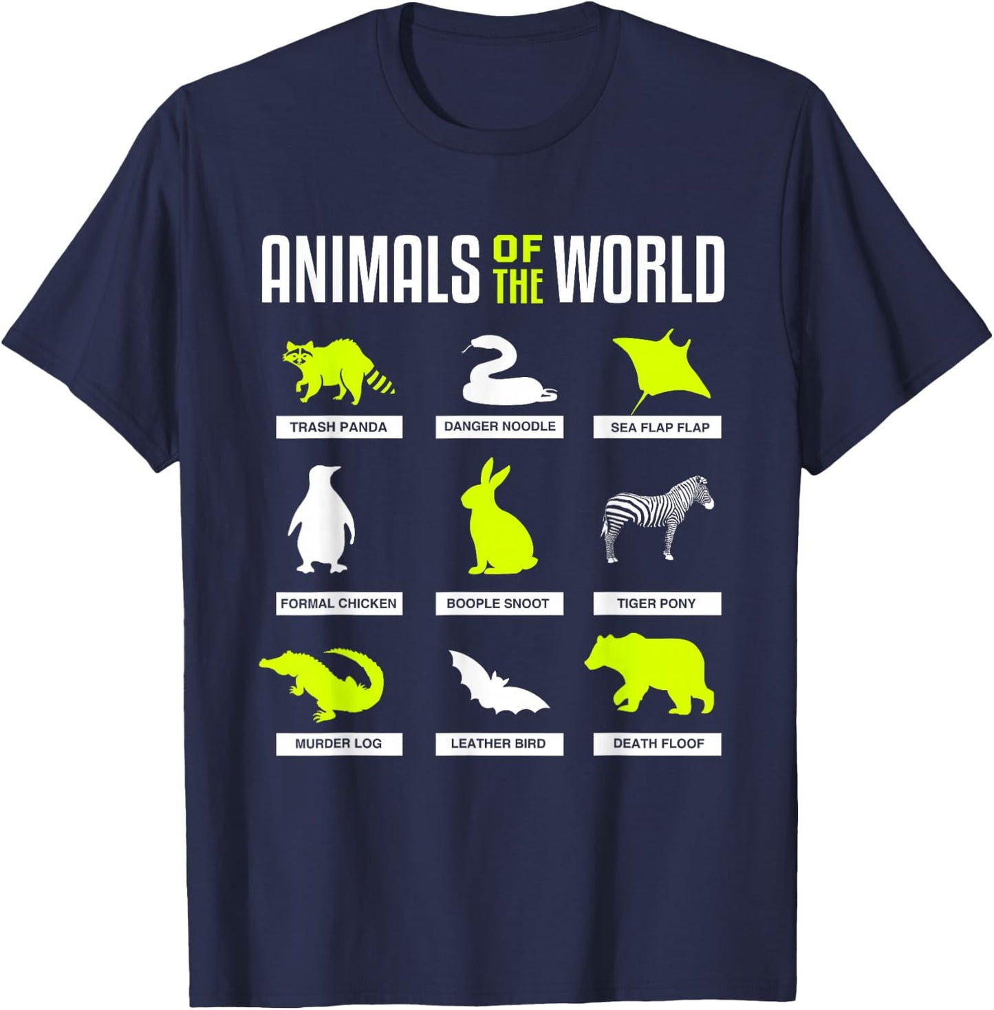 Animals Of The World T-Shirt - T-Shirt | Navy