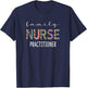 Family Nurse Practitioner Funny FNP Gift Women Nurse Leopard T-Shirt - T-Shirt | Navy