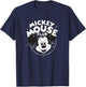 Disney 100 Mickey Mouse Club Logo Black & White Retro D100 Small T-Shirt - T-Shirt | Navy
