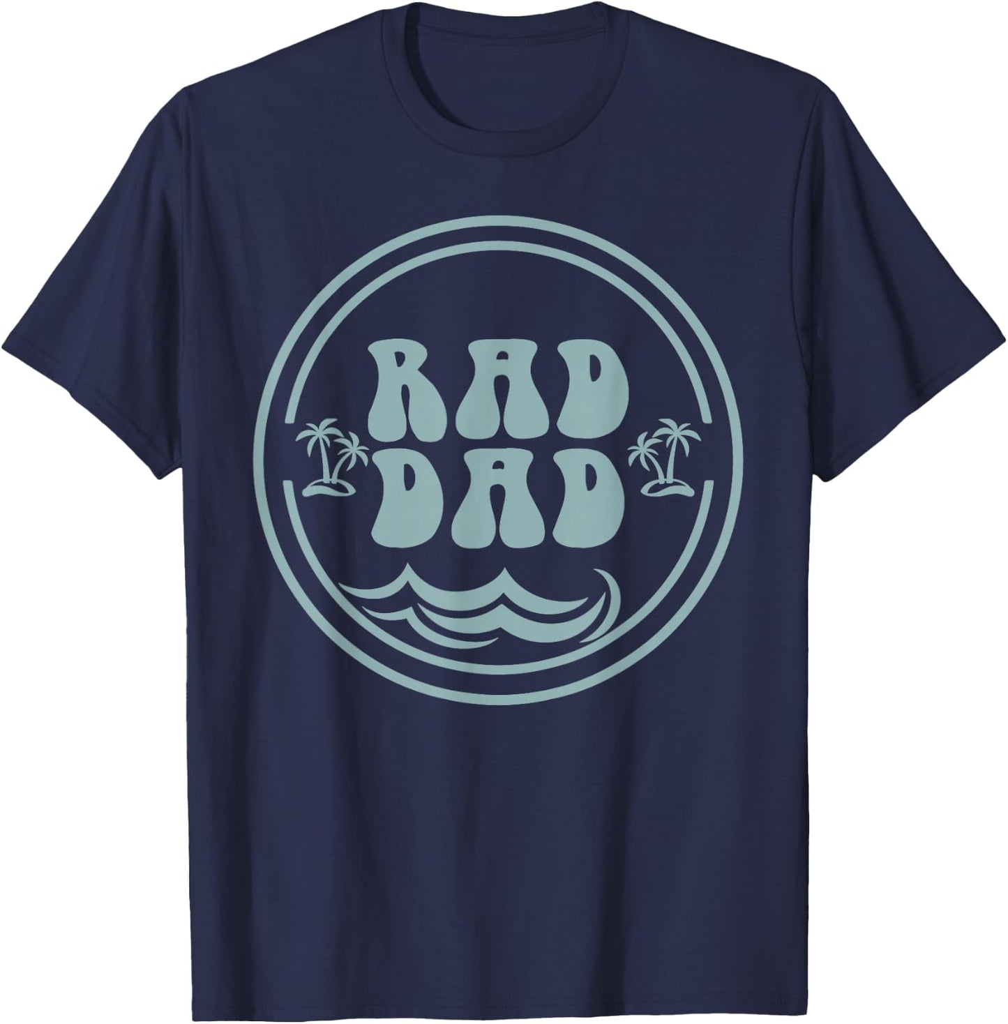 Rad Dad Surf Matching Birthday The Big One 1st Birthday T-Shirt - T-Shirt | Navy