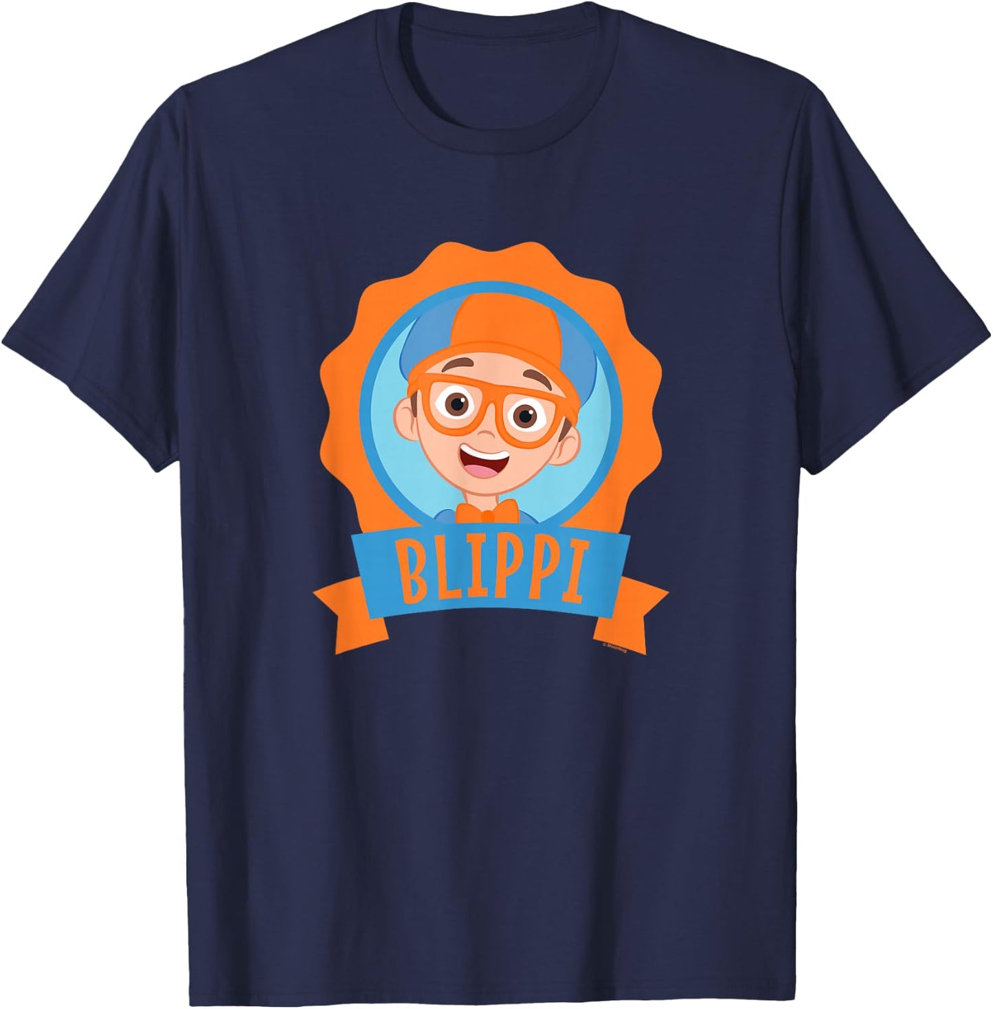 Blippi Centered Portait Design Small T-Shirt - T-Shirt | Navy