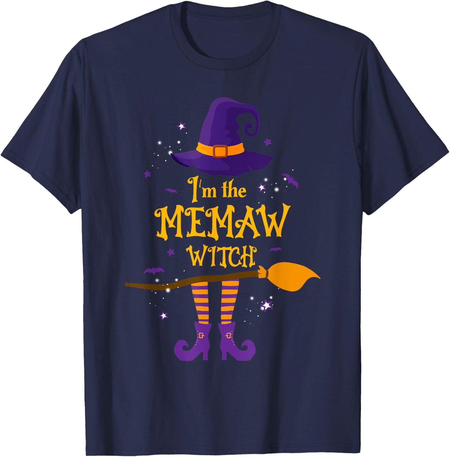 I'm The Memaw Witch Costume Halloween Matching Family T-Shirt - T-Shirt | Navy
