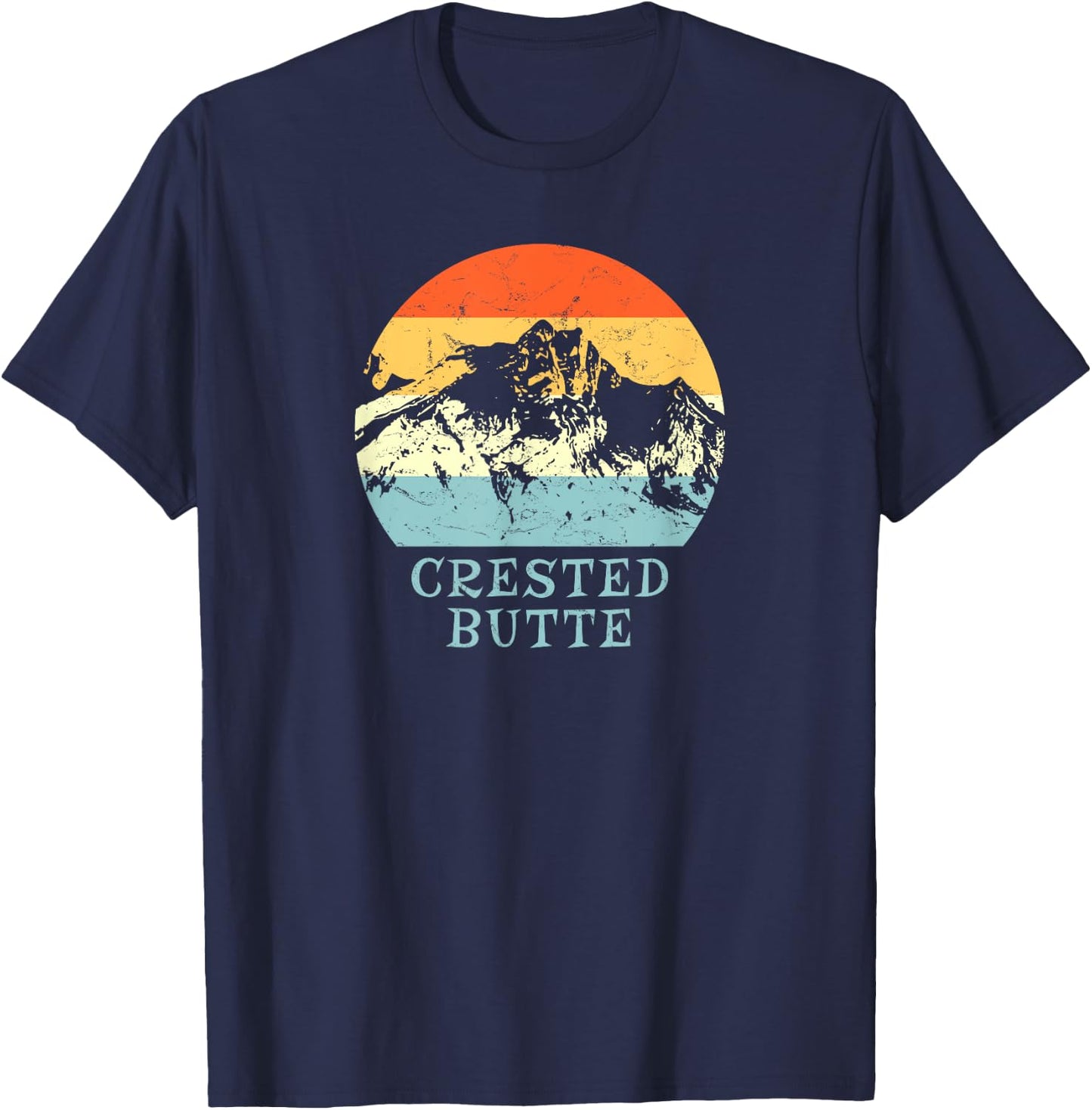 Crested Butte, Colorado Snow Ski & Outdoor Paradise T-Shirt - T-Shirt | Navy
