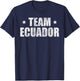 Team Ecuador Patriotic Country Support Retro Kids Men T-Shirt - T-Shirt | Navy
