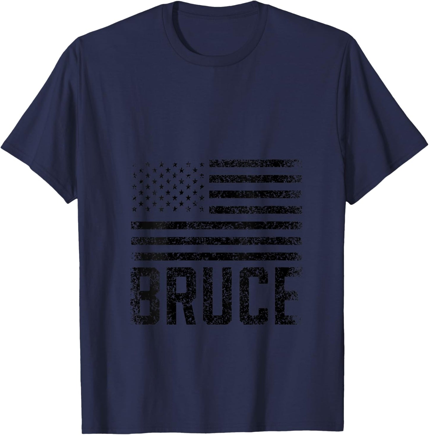 Bruce Birthday Forename Name Personalized USA V-Neck T-Shirt - T-Shirt | Navy