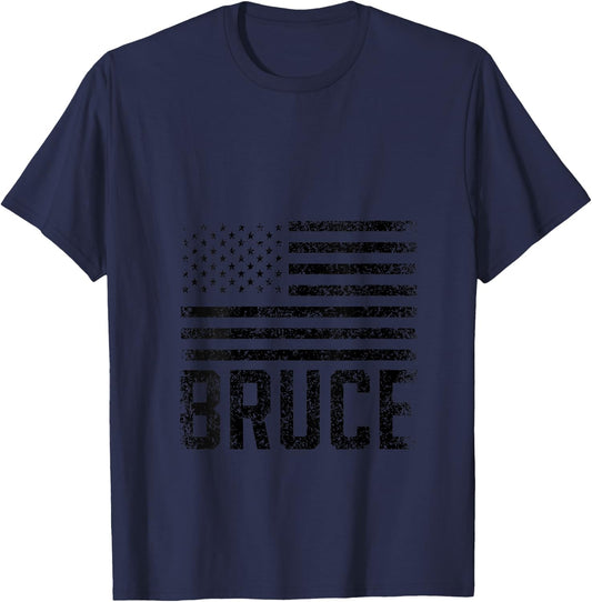 Bruce Birthday Forename Name Personalized USA V-Neck T-Shirt - T-Shirt | Navy