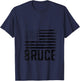 Bruce Birthday Forename Name Personalized USA V-Neck T-Shirt - T-Shirt | Navy