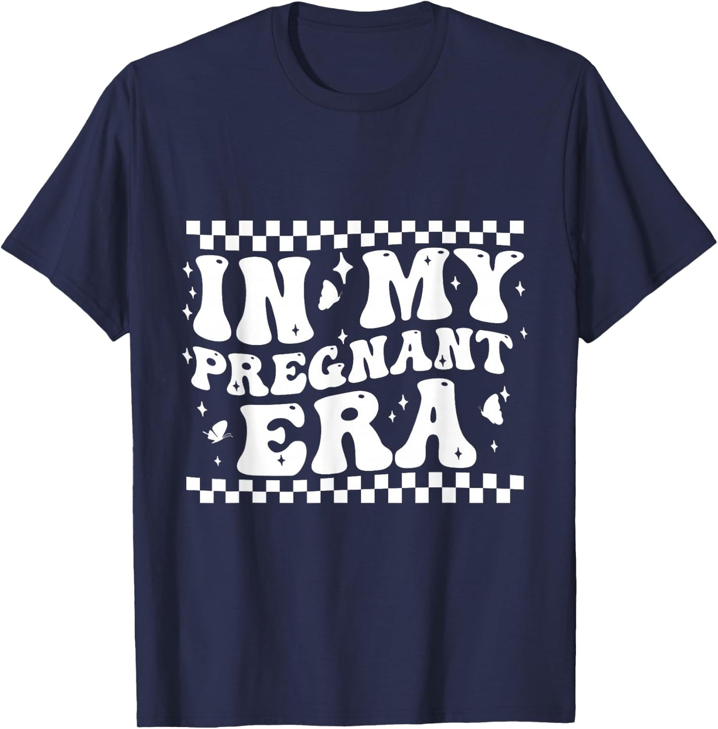 In My Pregnant Era Funny Pregnancy Announcing T-Shirt - T-Shirt | Navy