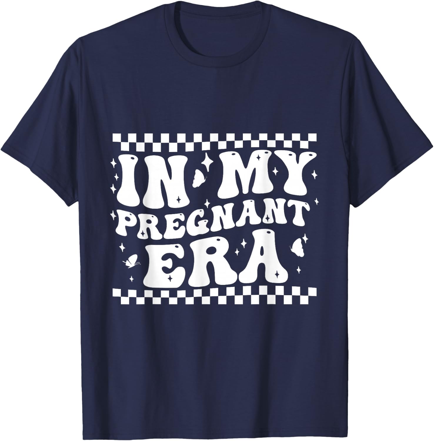 In My Pregnant Era Funny Pregnancy Announcing T-Shirt - T-Shirt | Navy