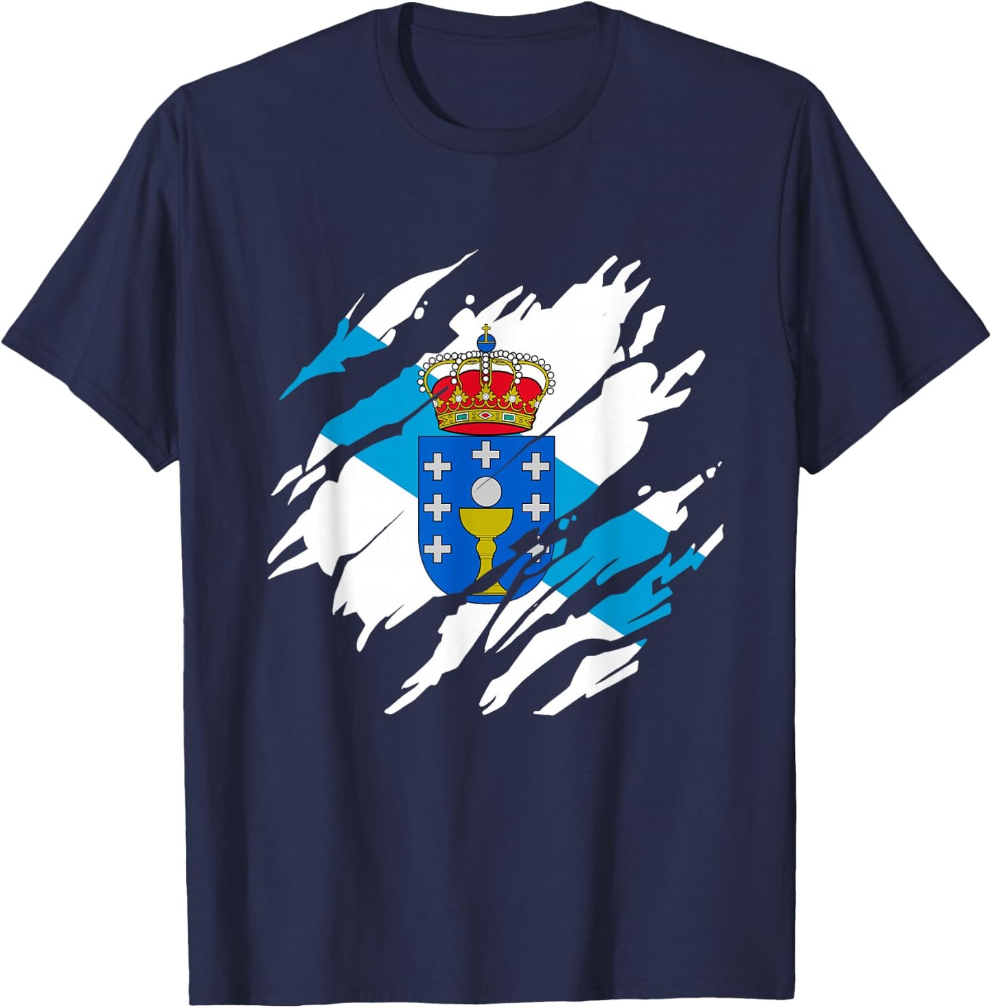 Galicia Galicia Flag T-Shirt - T-Shirt | Navy