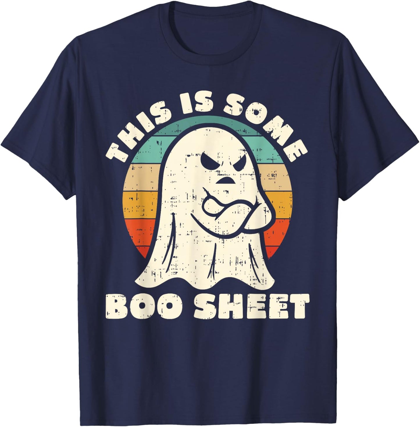 This is Some Boo Sheet Funny Halloween Costumes Men Women T-Shirt - T-Shirt | Navy