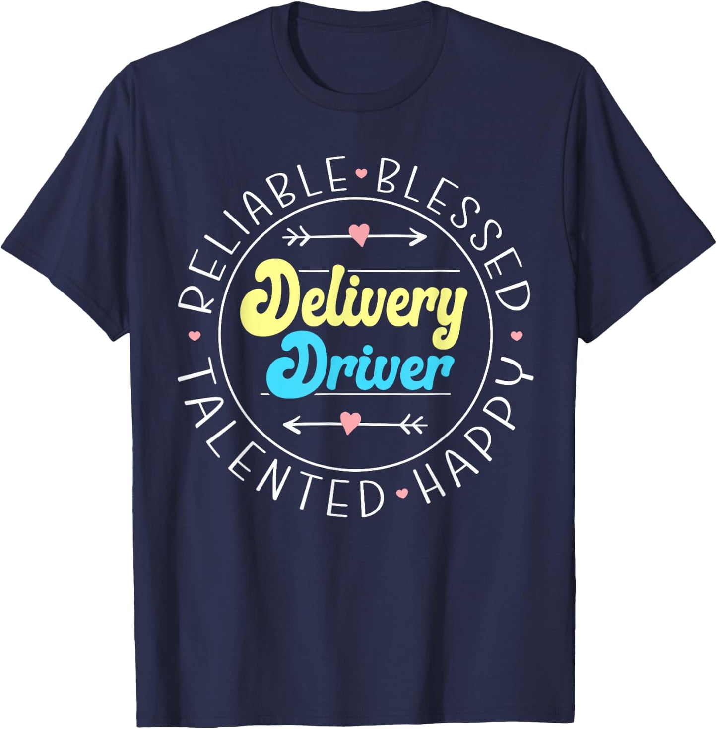 Funny Delivery Truck Driver Courier Postal Worker Delivery Driver - Men's Classic Fit Black Short Sleeve - Small T-Shirt - T-Shirt | Navy