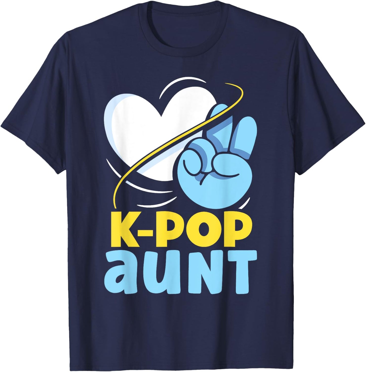 K-POP Aunt Music Korean K-Pop Lover Cute T-Shirt - T-Shirt | Navy