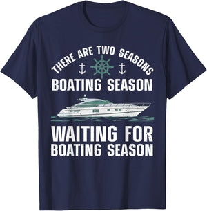 Funny Boating Design Women Boater Boating Boat Lover T-Shirt - T-Shirt | Navy