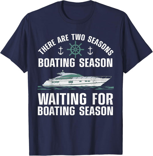 Funny Boating Design Women Boater Boating Boat Lover T-Shirt - T-Shirt | Navy