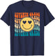 Boho Vintage Retro Groovy Smile 7th Seventh Grade Teacher T-Shirt - T-Shirt | Navy