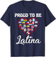 Hispanic Heritage Month 2022 Proud Latina Countries Flag T-Shirt - T-Shirt | Navy