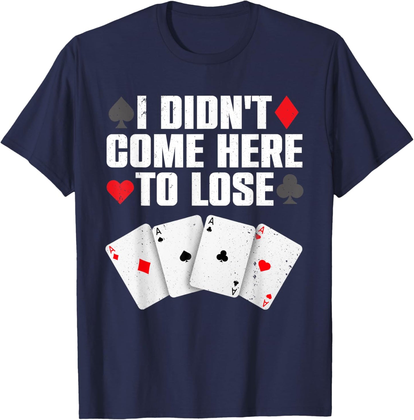 Funny Poker Player Design Women Gamblers Poker Lover T-Shirt - T-Shirt | Navy
